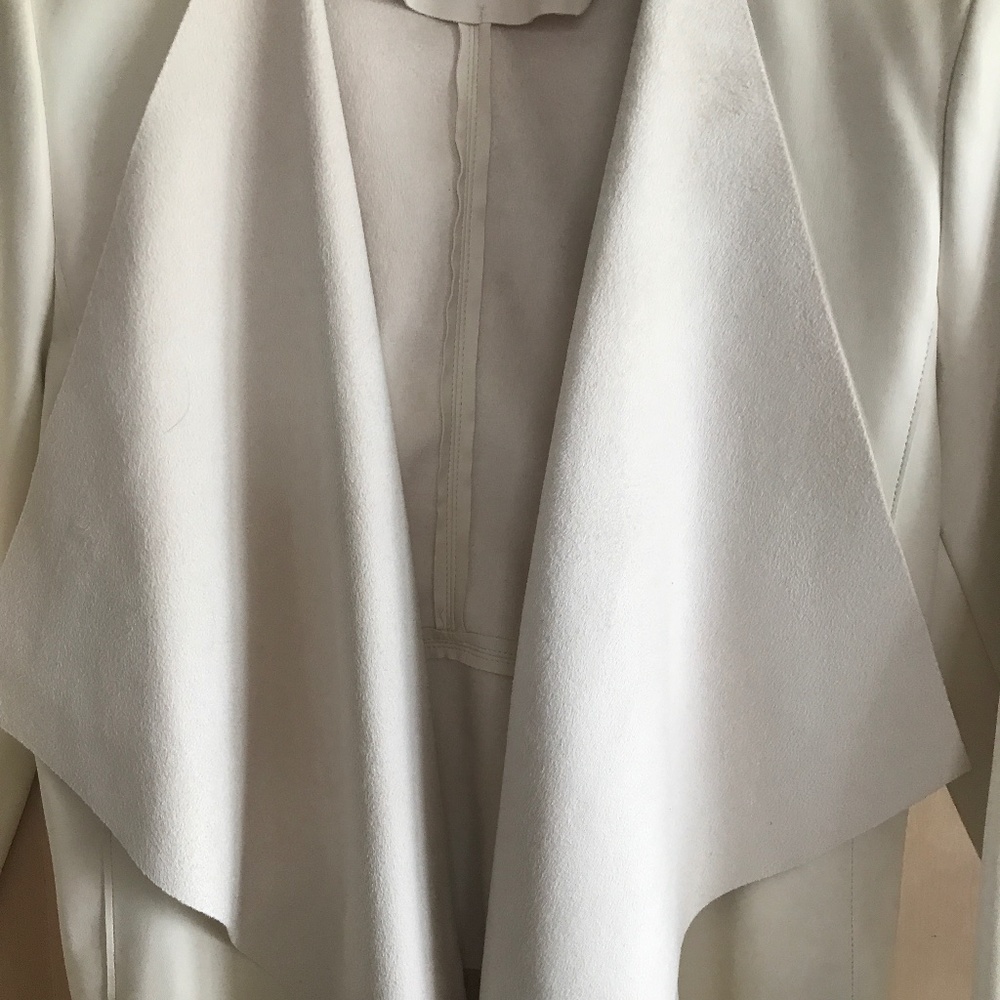 Short Drap Front Suede/Lleather Jacket